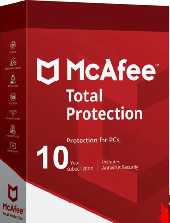 McAfee Total Protection 2020 – 1 Devices – 10 Years (Antivirus)